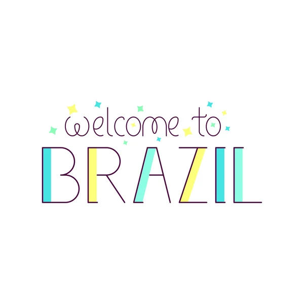 Welcome to Brazil concept — Stock Vector