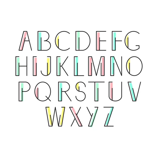 Lineares Alphabet — Stockvektor