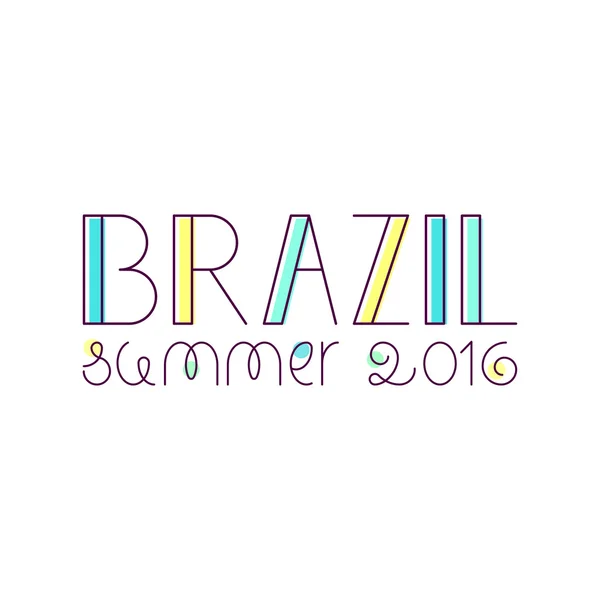 Brasil verano 2016 Ilustración de stock