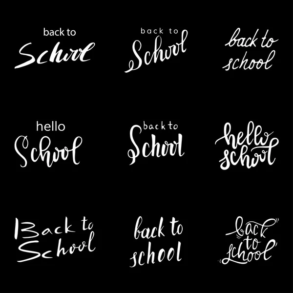 Zpátky do školy a škola hello — Stockový vektor