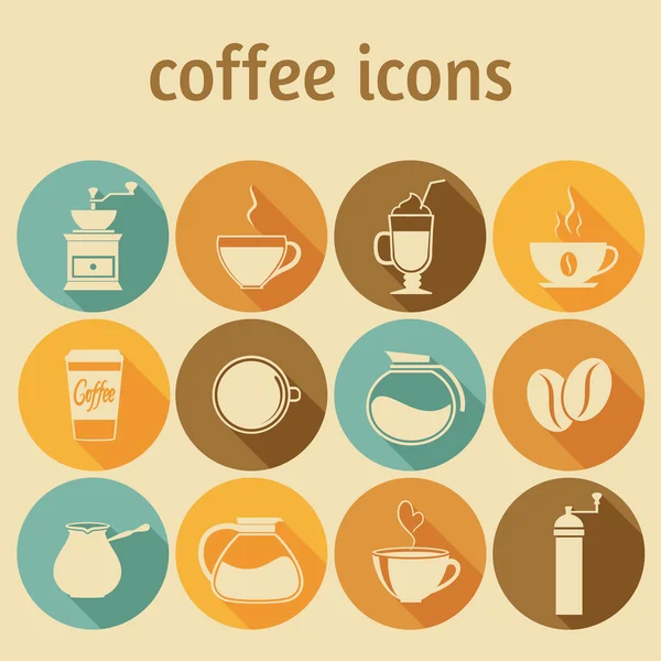 Káva ikony. — Stockový vektor