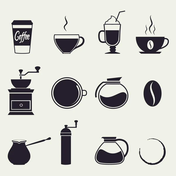 Iconos de café — Vector de stock