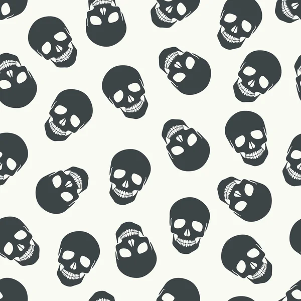 Seamless pattern with skulls. — Stock Vector