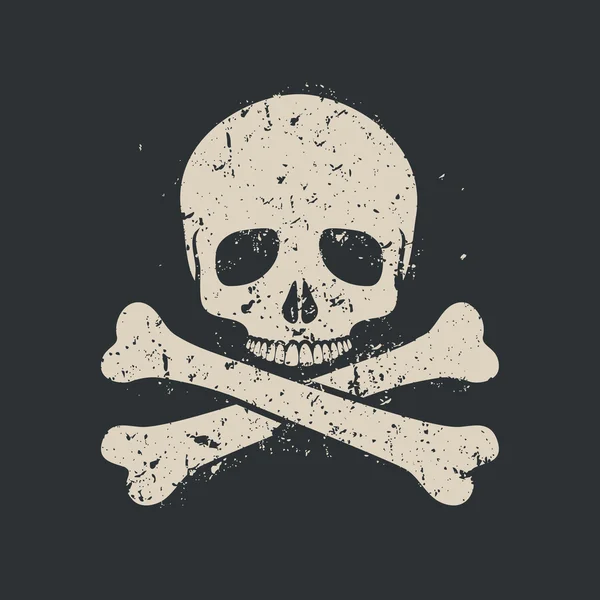 Grunge skull icon. — Stock Vector