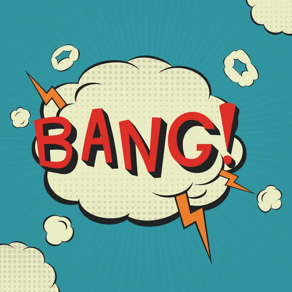 Bang. Komik konuşma balonu.
