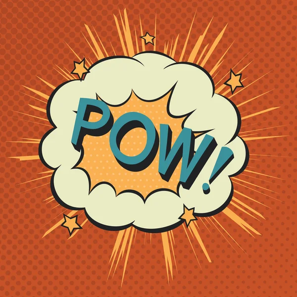 ¡Pow! Burbuja de habla cómica . — Vector de stock