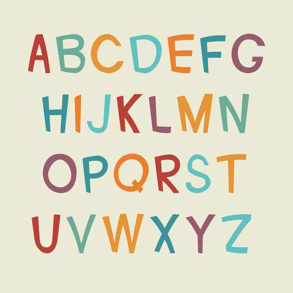 Karikatür alfabesi. — Stok Vektör