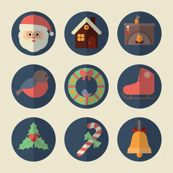 Icone di Natale. — Vettoriale Stock