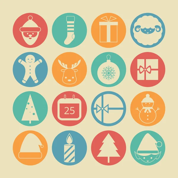 Christmas icons set. — Stock Vector