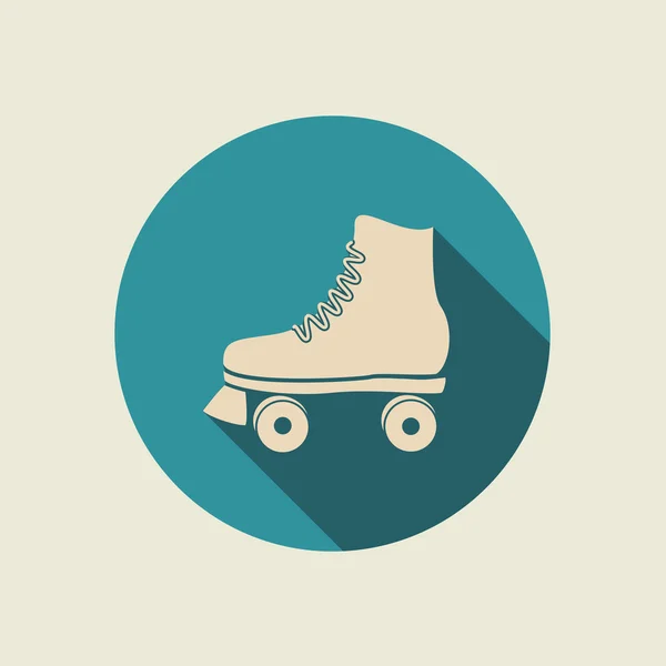 Retro rolschaatsen pictogram. — Stockvector