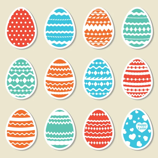 Easter eggs icons. — Stock Vector