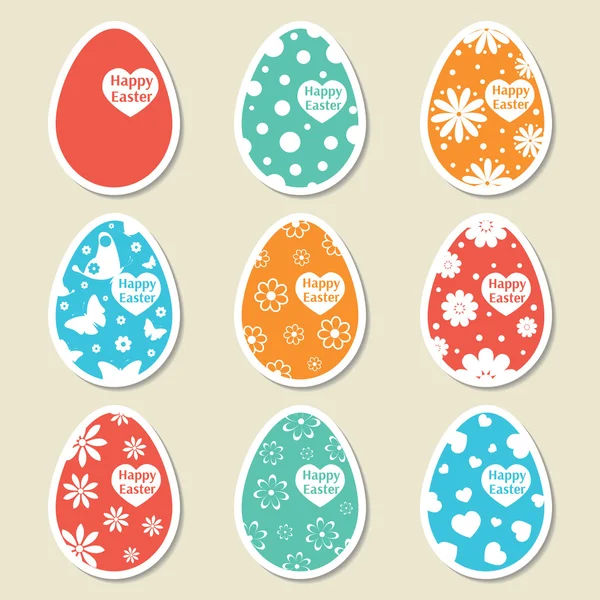 Easter eggs icons. — Stock Vector