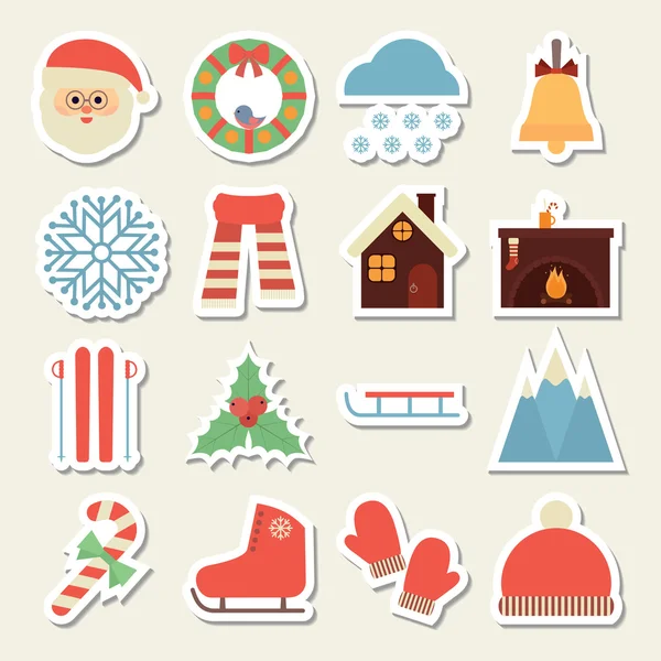 Icônes de Noël design . — Image vectorielle