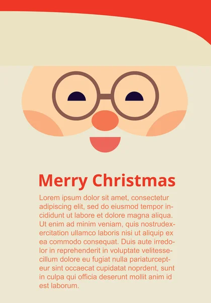 Kerstaffiche met Santa Claus. — Stockvector