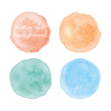 renkli suluboya daireler.