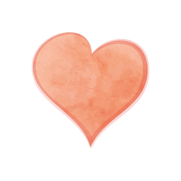 Watercolor heart illustration. — Stock Vector