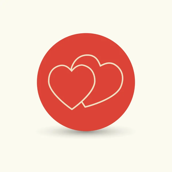 Ilustración del icono Corazones . — Vector de stock