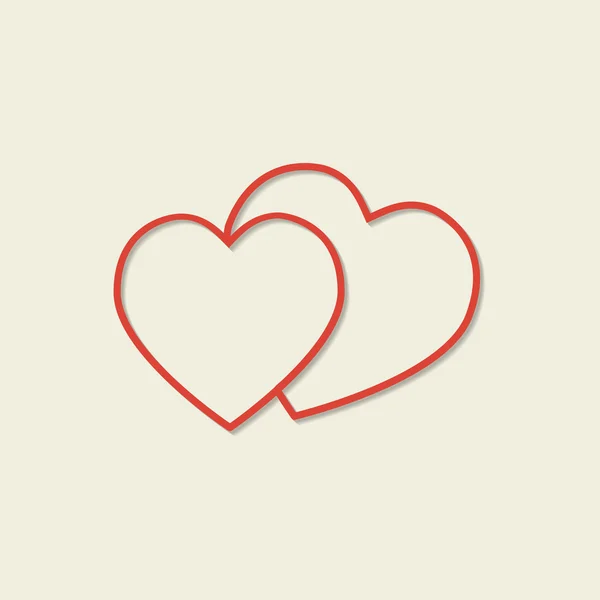 Iconos de corazones ilustración , — Vector de stock