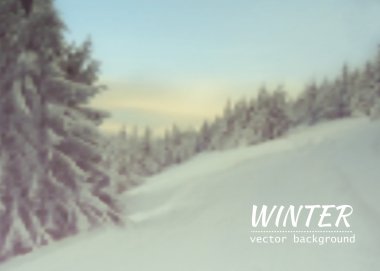 Bulanık kış manzarası