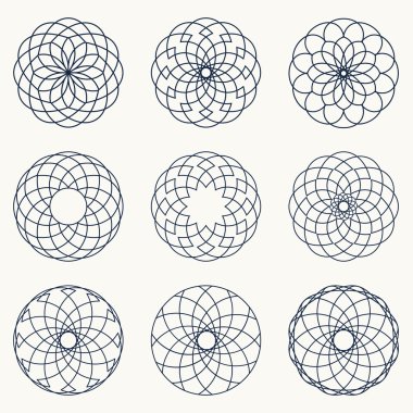 Basit geometrik süsler.
