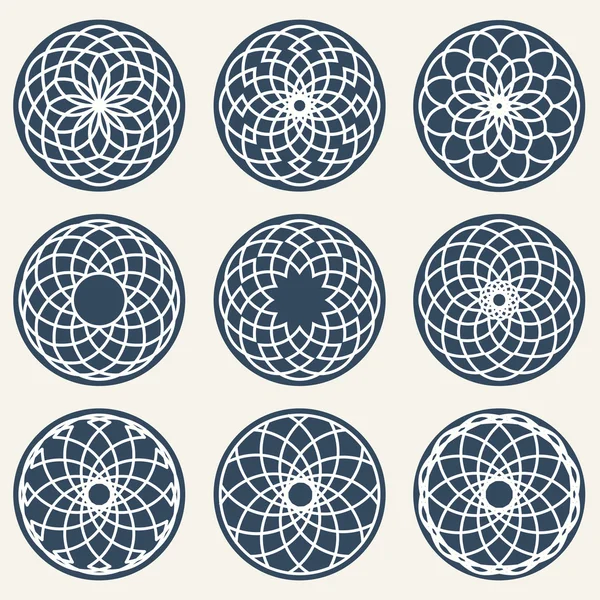 Einfache geometrische Ornamente. — Stockvektor