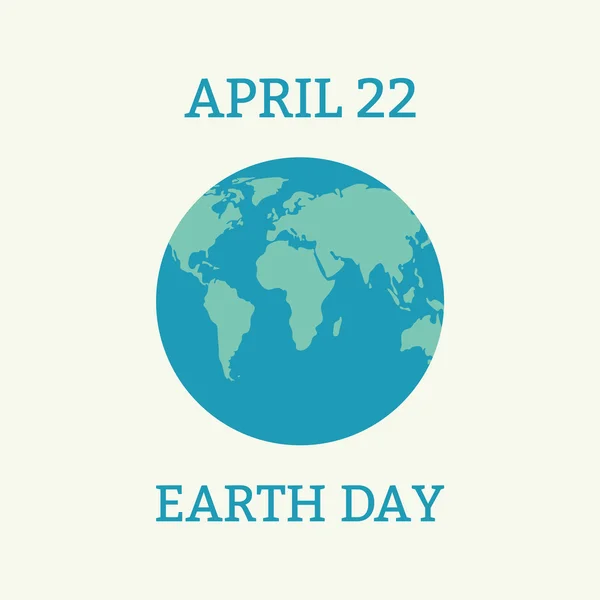 Carte du Jour de la Terre — Image vectorielle