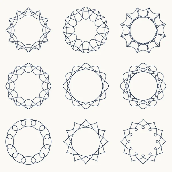 Simple geometric ornaments — Stock Vector