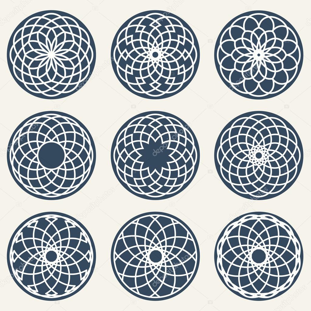 Simple geometric ornaments.