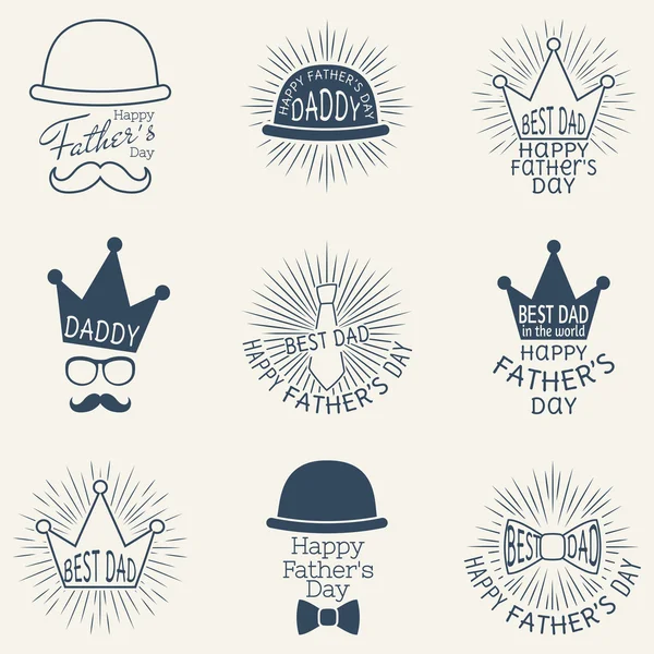 Fathers day labels. — Stock Vector