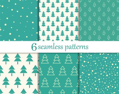 Noel ağaçları Dikişsiz desen.