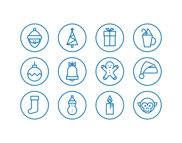 Christmas Icons set. — Stok Vektör