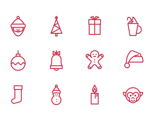 Conjunto de iconos de Navidad . — Archivo Imágenes Vectoriales