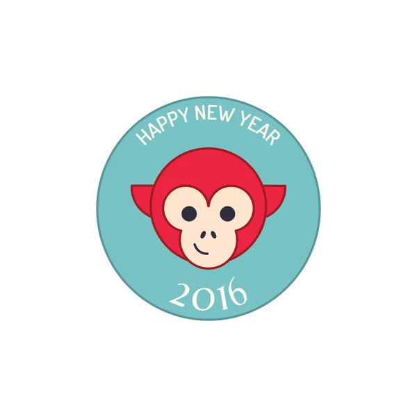 Singe rouge Symbole 2016 — Image vectorielle