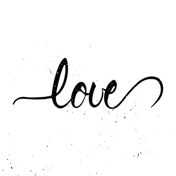Láska. Písmo psané štětec. — Stockový vektor