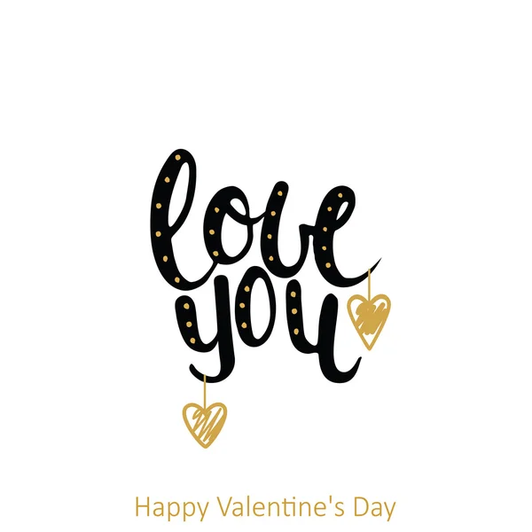 Wenskaart voor valentines day. — Stockvector