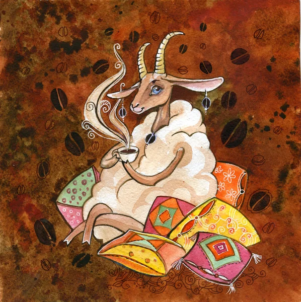 Coffee sheep — Stock Photo, Image