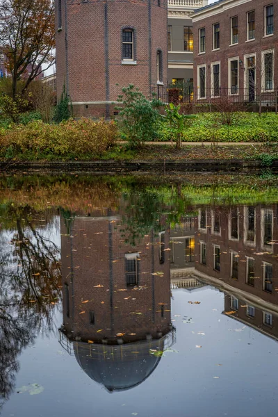 Widok Kanał Obserwatorium Leiden Holandia — Zdjęcie stockowe