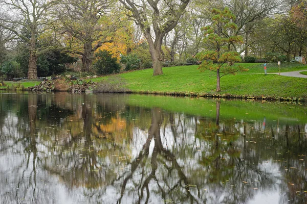 View Canal Botanical Garden Leiden Netherlands — Stock Photo, Image