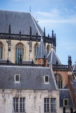 Hollanda, Amsterdam 'daki Nieuwe Kerk (Yeni Kilise) Protestan Kilisesi' nin ön cephesi