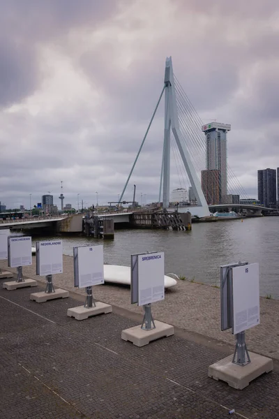 Červen 2021 Wilhelminakade Rotterdam Nizozemsko Výstava Pod Širým Nebem Dočasná — Stock fotografie