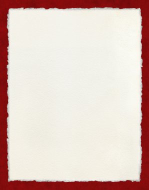 Deckled Paper with Red Border clipart