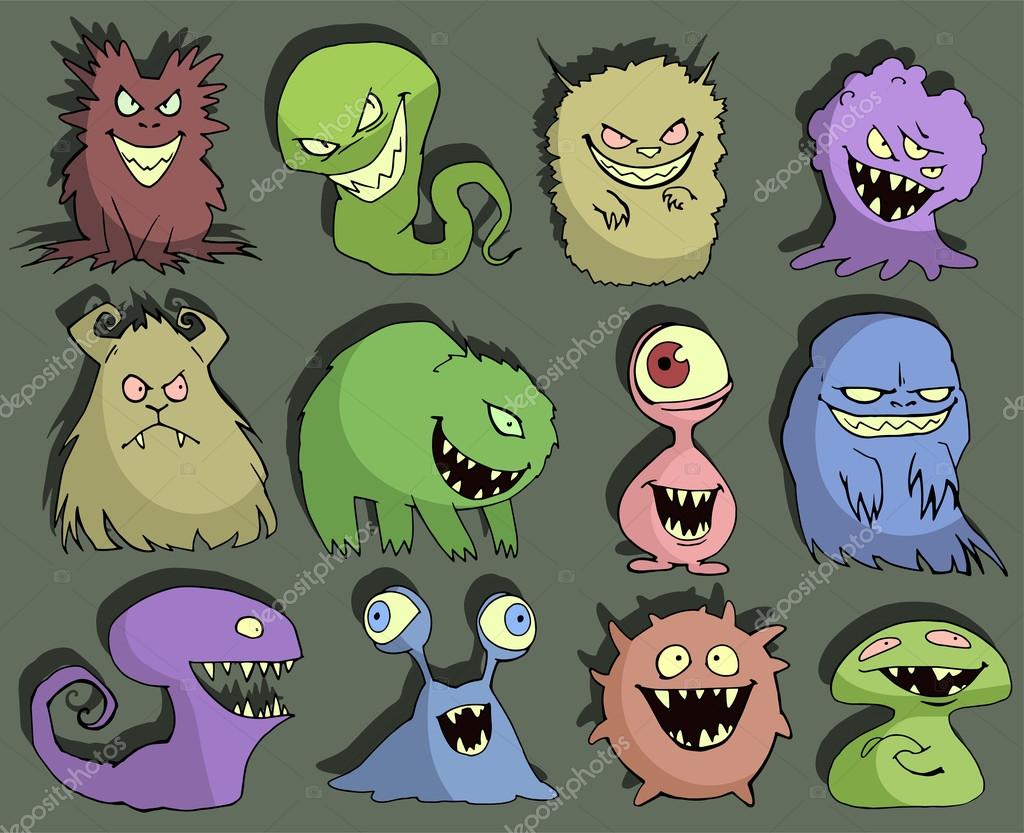 Different Halloween monsters — Stock Vector © A_Petruk 70293771