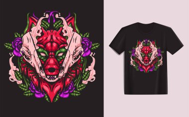 FOX el çizimi vektör illüstrasyonu