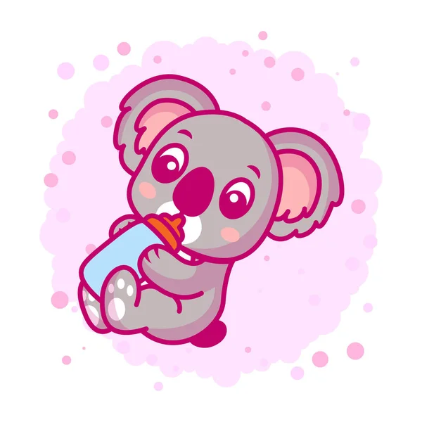 Cute Koala Cartoon Vector Illustration — Stok Vektör