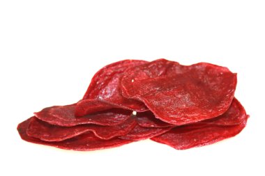 흰색 바탕에 달콤한 감자 칩