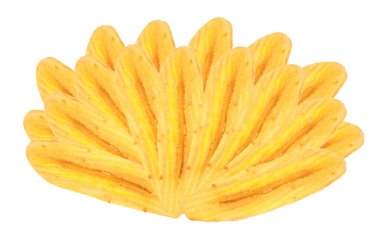 Beyaz arkaplanda muz cipsi