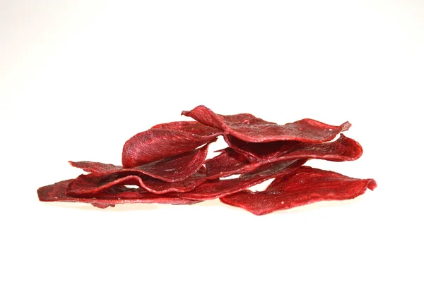 Sweet potato chips on white background — Stock Photo, Image