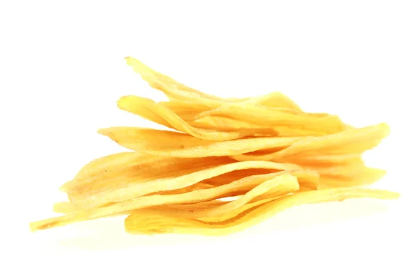 Banaan chips op witte achtergrond — Stockfoto