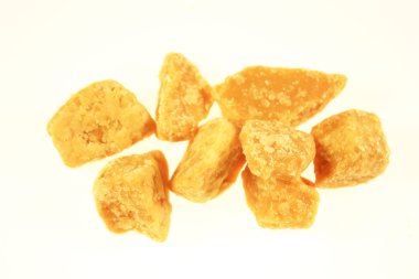 Beyaz arka plan üzerinde izole rock şeker