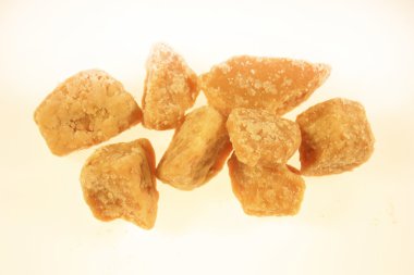 Beyaz arka plan üzerinde izole rock şeker